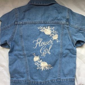 Flower Girl Jean Jacket